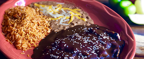 Pollo en Mole at Guadalajara Grill, Bar, & Table Side Salsa in Tucson Arizona. Pollo en Mole at Guadalajara Grill, Bar, & Table Side Salsa in Tucson Arizona.